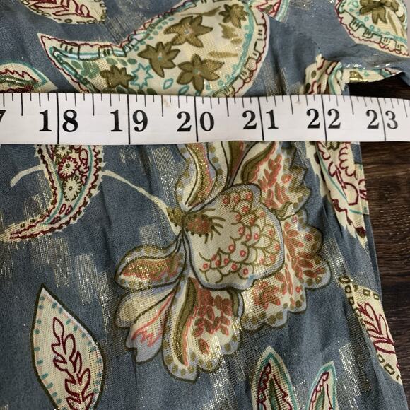 Anthro Bishop & Young Top Women's Size Medium Long Sleeve Hidden Button Front - Picture 9 of 10